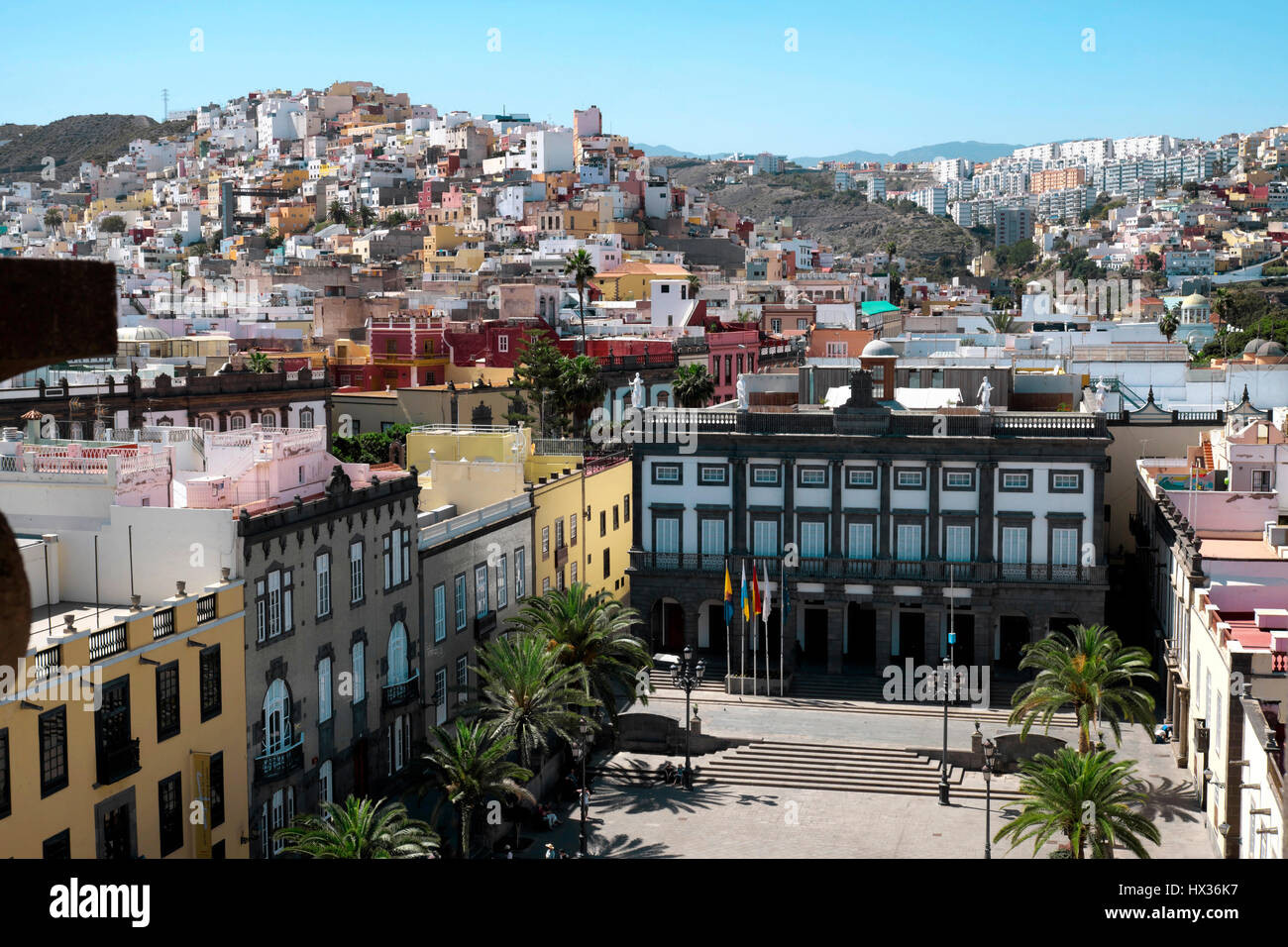 Altes Rathaus, Casa Consistorial, Plaza de Santa Ana, Las Palmas, Gran Canaria, Kanarische Inseln, Spanien Stockfoto