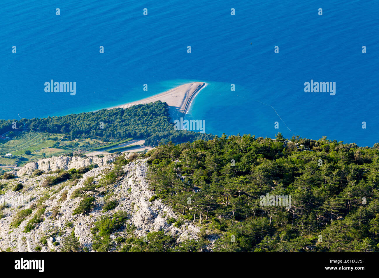 Berg Vidova Gora. Insel Brac. Kroatien Stockfoto