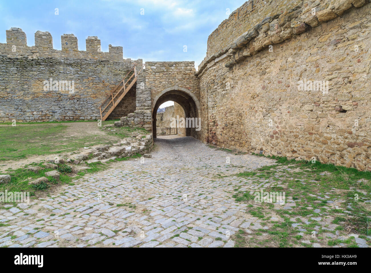 Im Inneren der Festung Akkerman in Belgorod, Odessa, Ukraine Stockfoto