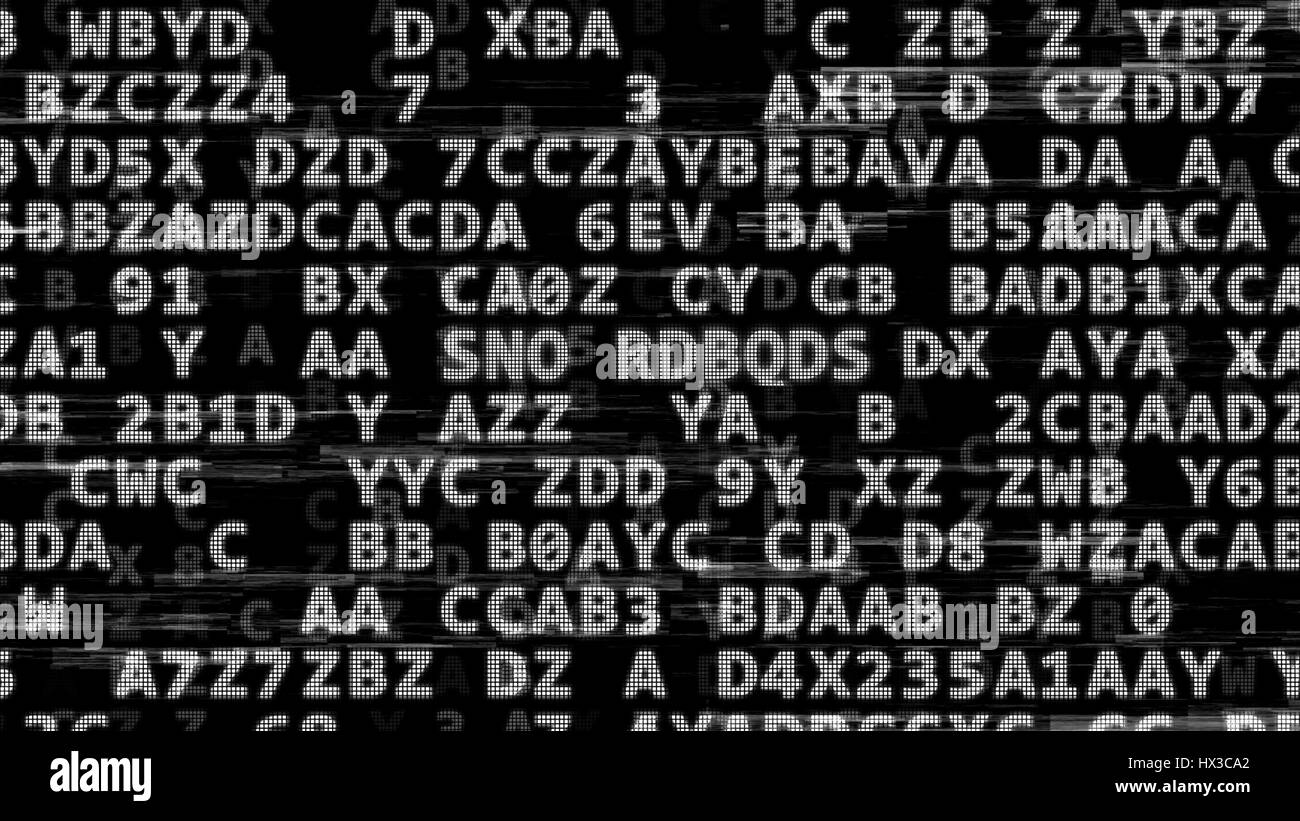 Abstrakte Datencode. Security-Technologie-Konzept. 3D Illustration. Stockfoto