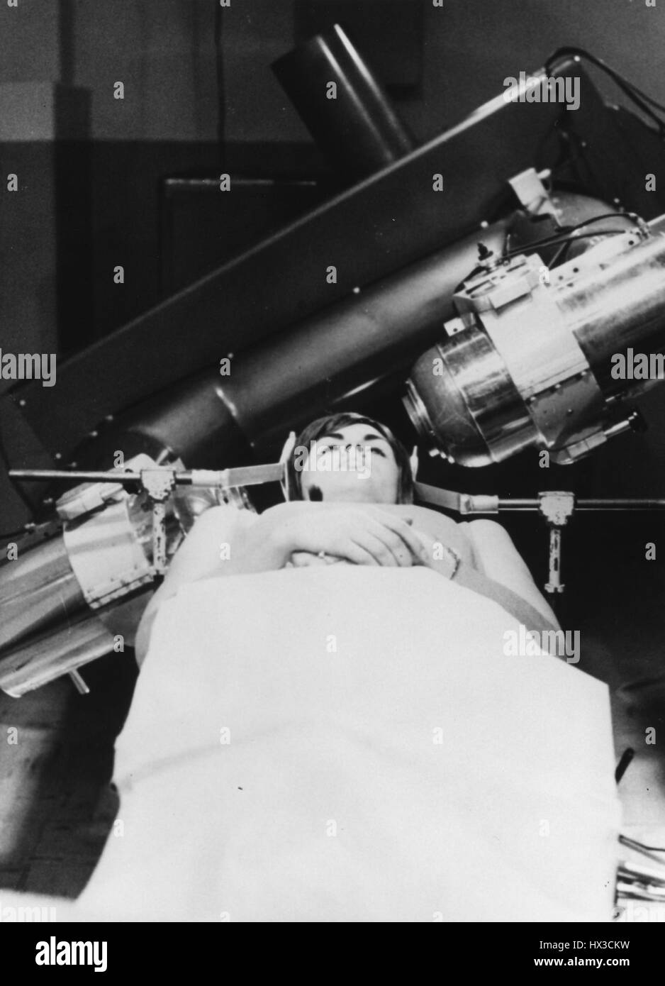 Mark II experimentelle Gehirn-Scanner am Hospital der University of Pennsylvania in Philadelphia, Pennsylvania, 1971. Bild mit freundlicher Genehmigung US Department of Energy. Stockfoto