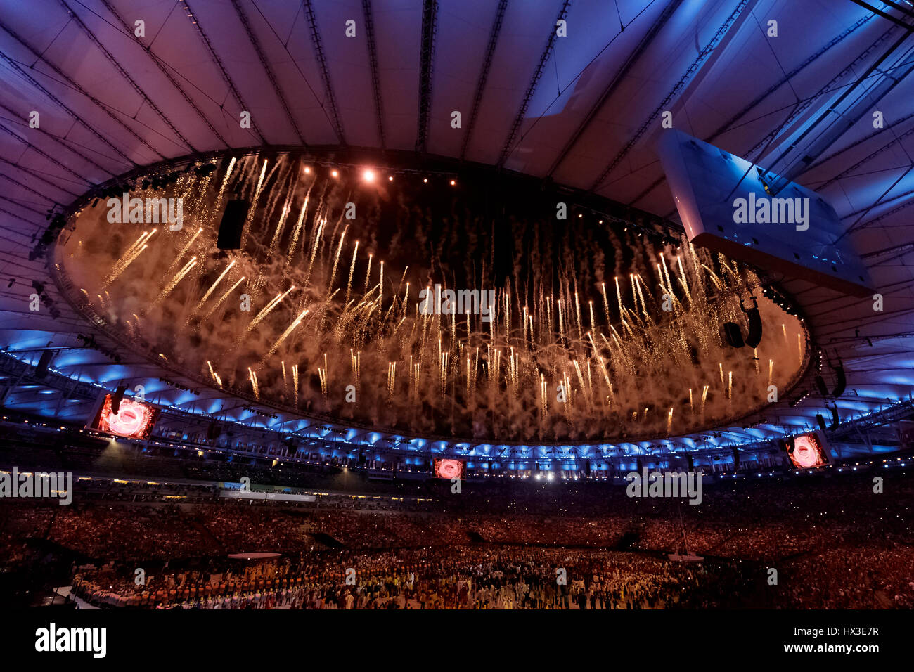 Rio De Janeiro, Brasilien. 5. August 2016 Spiele Olympische Eröffnungsfeier. © Paul J. Sutton/PCN-Fotografie. Stockfoto