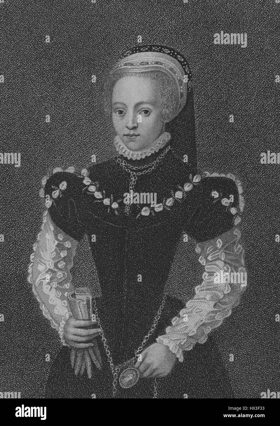 Anne Stanhope Dutchess of Somerset, deren Ehemann Edward Seymour, 1. Herzog von Somerset als Lord Protector für Art Edward VI, 1792 diente. Von der New York Public Library. Stockfoto