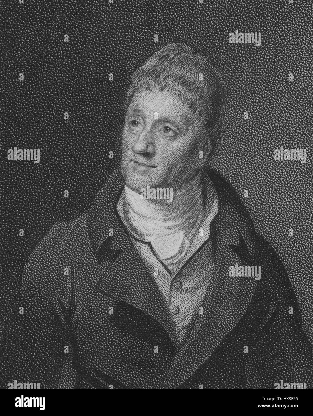 Halblängen Porträt des englischen Architekten Sir John Soane, RA, 1813. Von der New York Public Library. Stockfoto