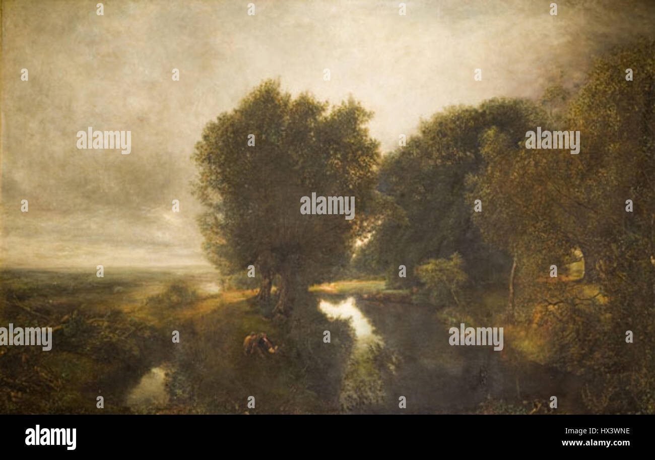Nature's Mirror, ein Gemälde von Henry Mark Anthony, einem Künstler, entstanden im Jahr 1862. Stockfoto