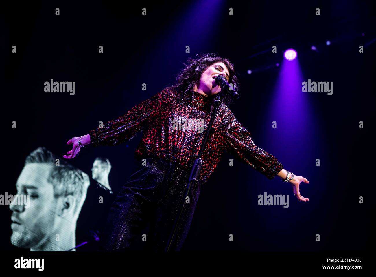 Mailand, Italien, 24. März 2017 Giorgia live auf der Mediolanum Forum © Roberto Finizio / alamy Leben Nachrichten Stockfoto