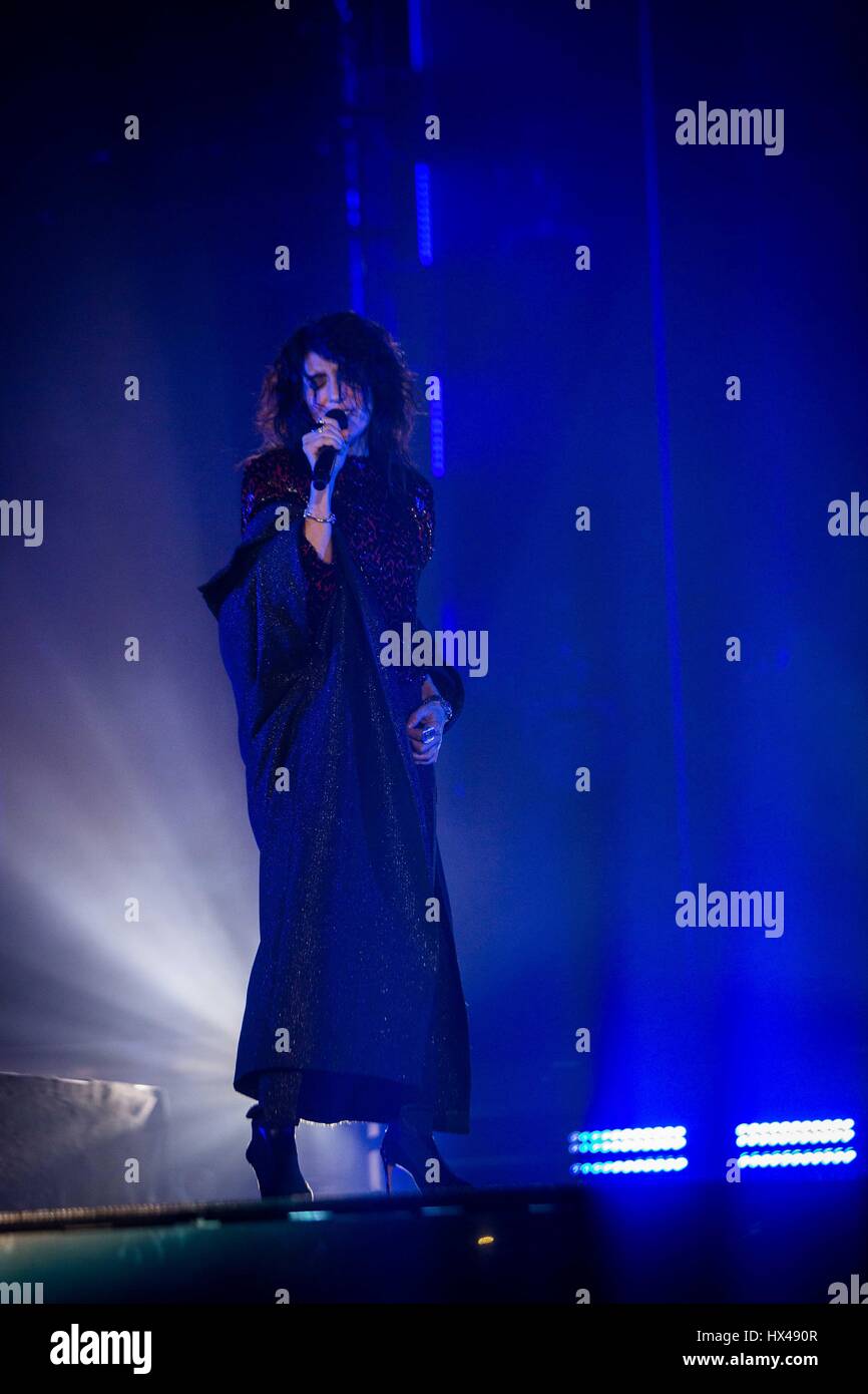 Mailand, Italien, 24. März 2017 Giorgia live auf der Mediolanum Forum © Roberto Finizio / alamy Leben Nachrichten Stockfoto