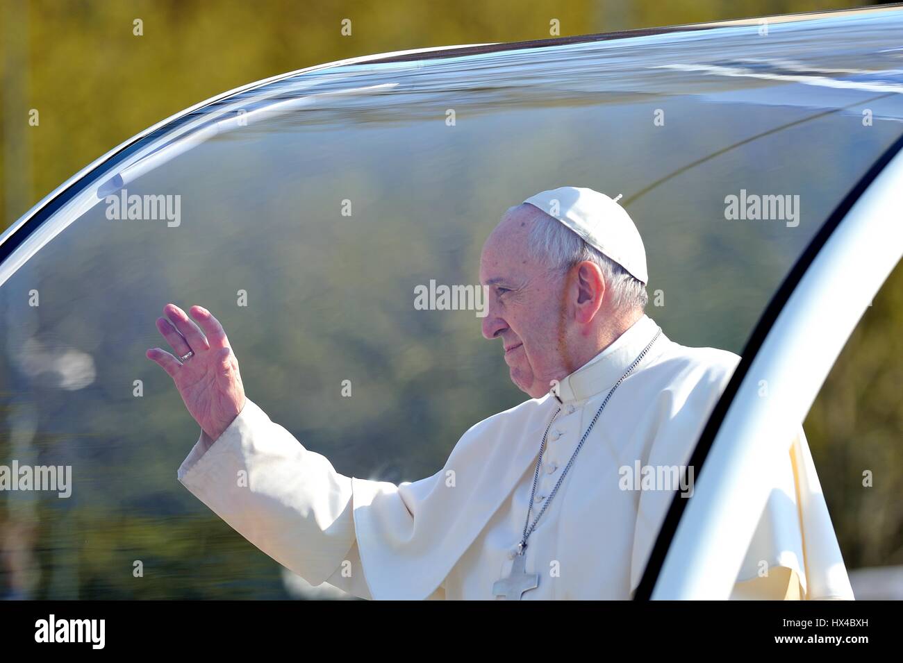 Papst Fancesco Bergoglio in Mailand, Italien, am 25. März 2017 Stockfoto