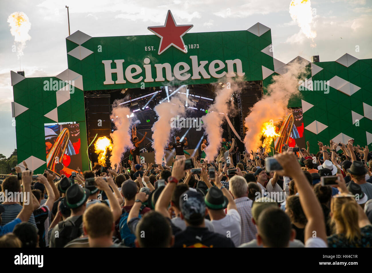 Melbourne, Australien. 25. März 2017. Australische Formel 1 Grand Prix, Melbourne, aus 25. März 2017. Rudimental live bei den Australian Grand Prix. Bildnachweis: Charlie Raven/Alamy Live-Nachrichten Stockfoto