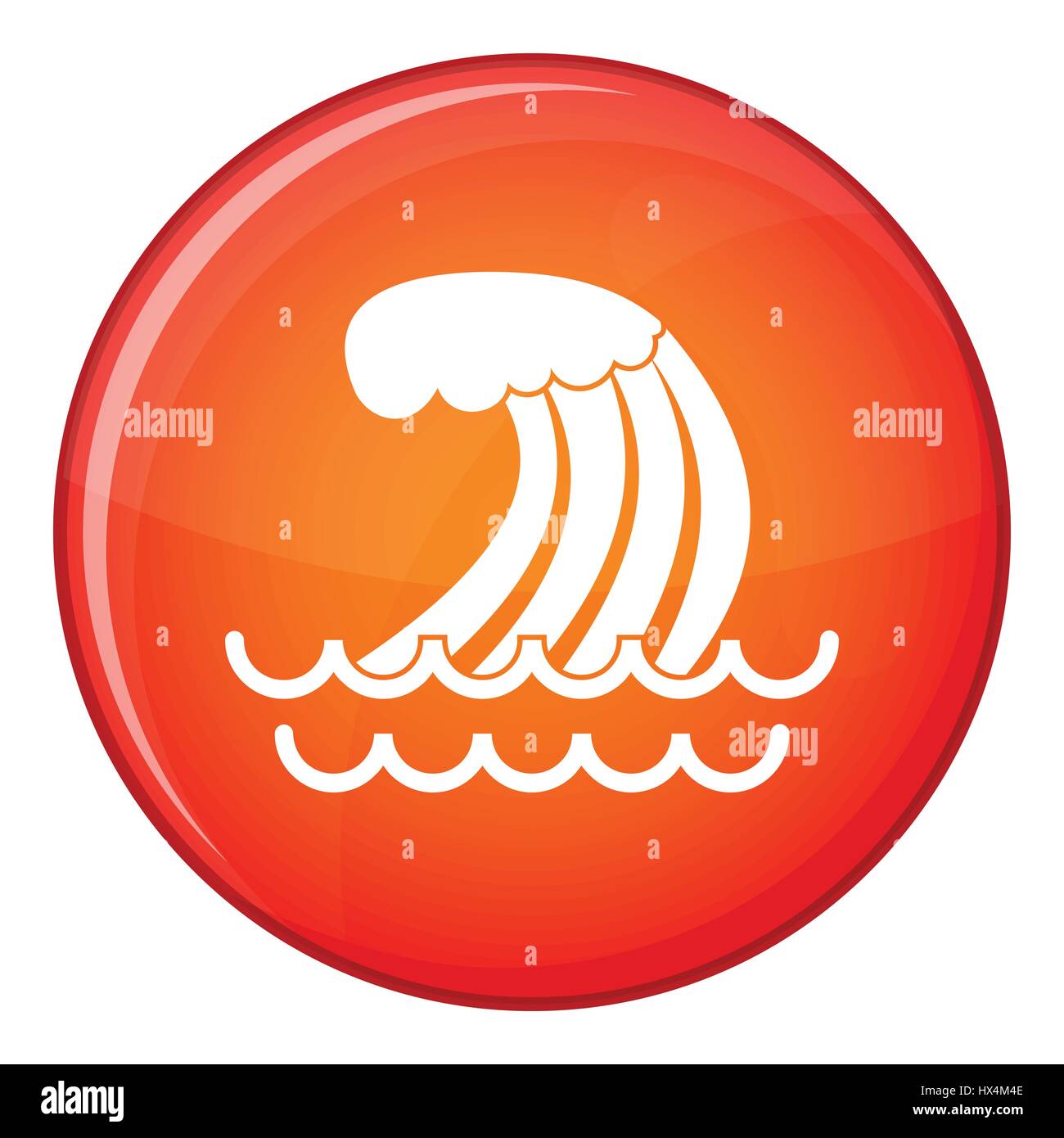 Tsunami-Wave-Ikone, flachen Stil Stock Vektor