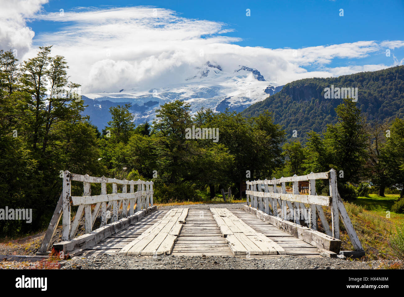 Weg zum "Cerro Tronador". Nahuel Huapi Nationalpark, Bariloche, Argentinien. Stockfoto