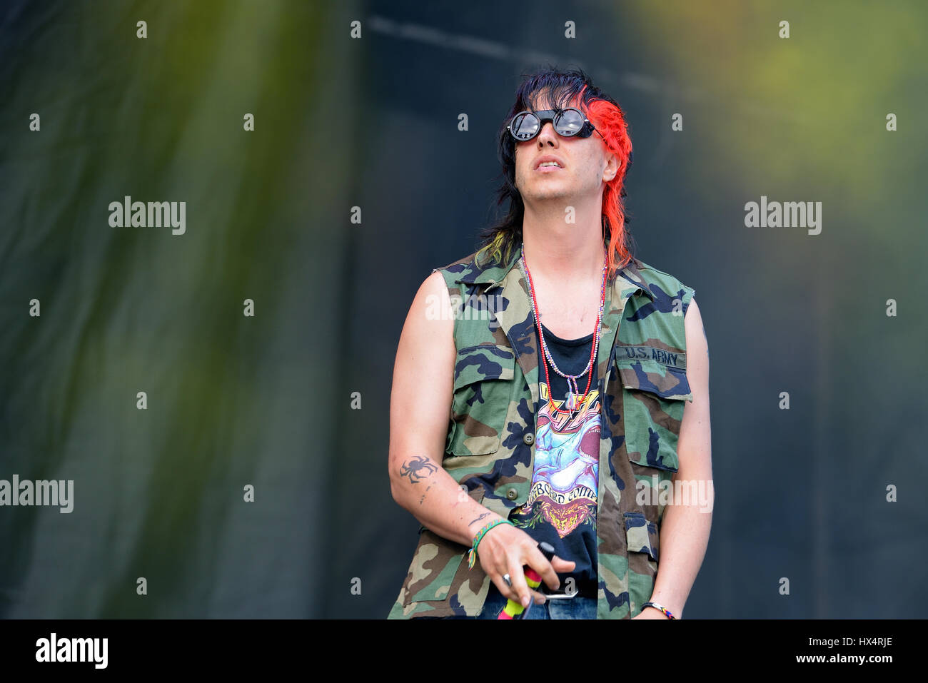 BARCELONA - 29 Mai: Julian Casablancas und The Voidz (Band) in Konzert im Primavera Sound Festival 2015 am 29. Mai 2015 in Barcelona, Spanien. Stockfoto