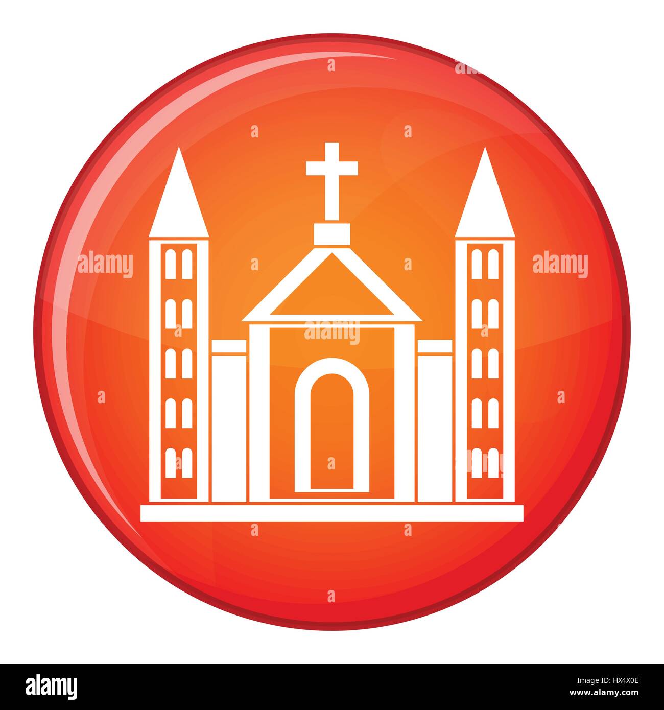 Symbol der christlichen katholischen Kirchengebäude Stock Vektor