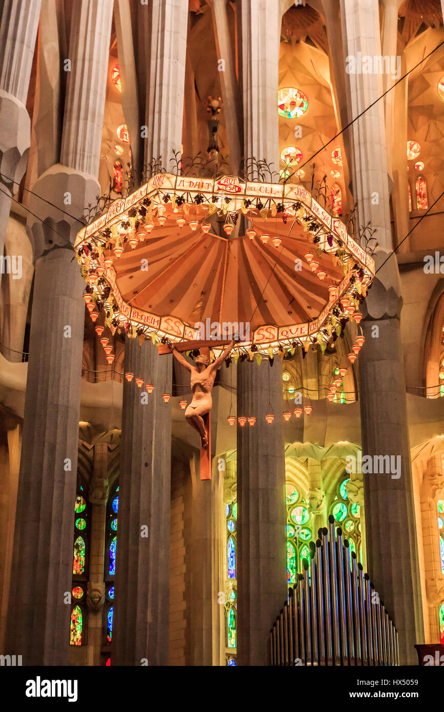 Die Basilika Sagrada Familia ist eine monumentale Kirche der Heiligen Familie gewidmet: Jesus, Maria und Joseph. Stockfoto