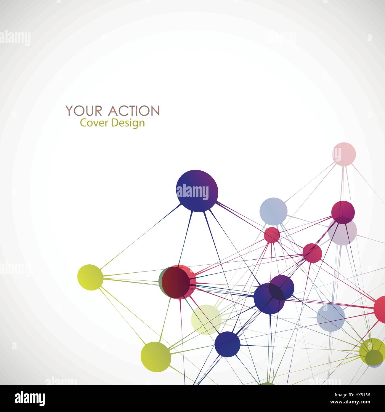 Vernetzen, verbinden oder Molekül festgelegt. Vektor-Illustration für ...