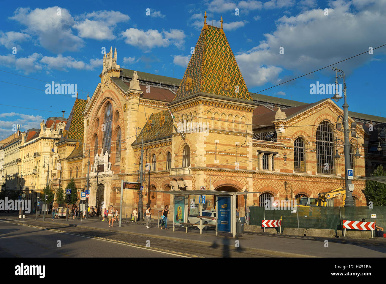 Große Halle Markt in Budapest Ungarn Stockfoto