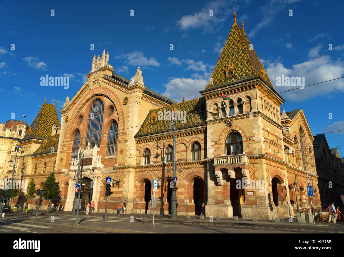 Große Halle Markt in Budapest Ungarn Stockfoto