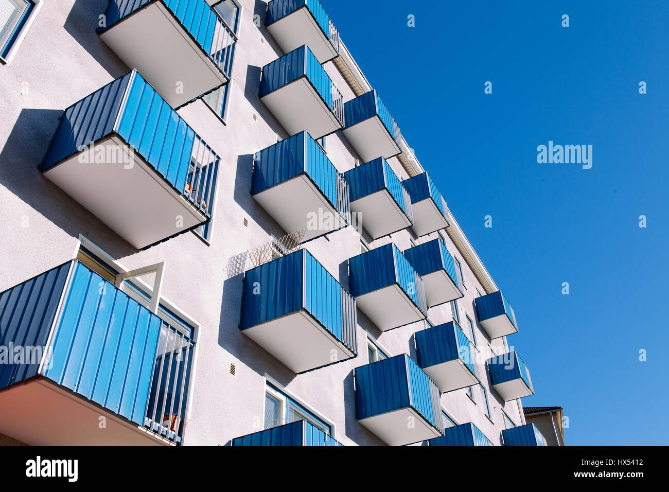 Apartment Blocks Abstract, Kallio, Helsinki, Finnland Stockfoto
