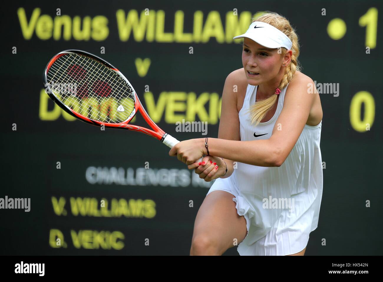 DONNA VEKIC Kroatien der ALL ENGLAND TENNIS CLUB WIMBLEDON LONDON ENGLAND 27. Juni 2016 Stockfoto