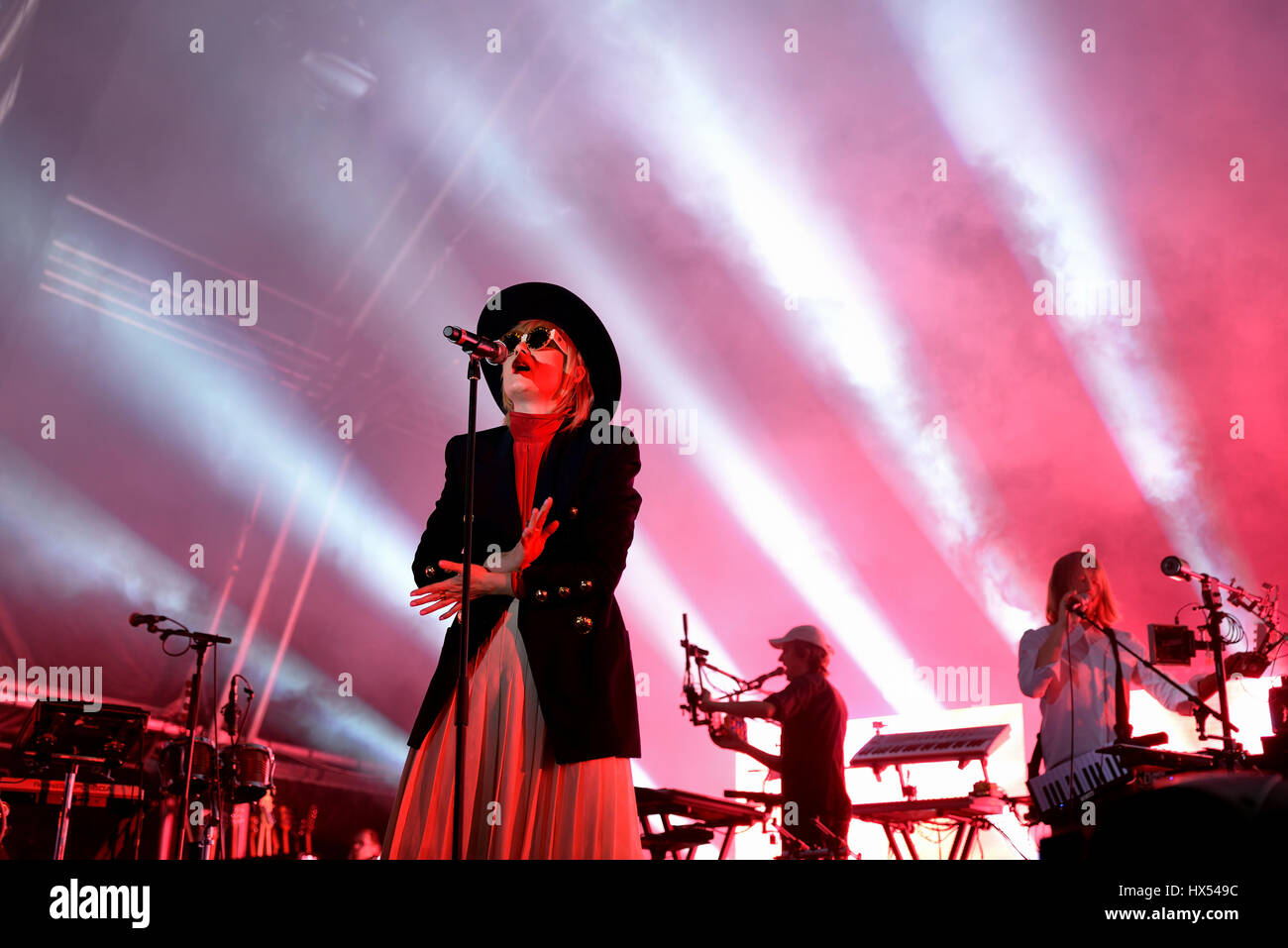 BARCELONA - 19 JUN: Roisin Murphy (Künstler) führt auf Sonar Festival am 19. Juni 2015 in Barcelona, Spanien. Stockfoto