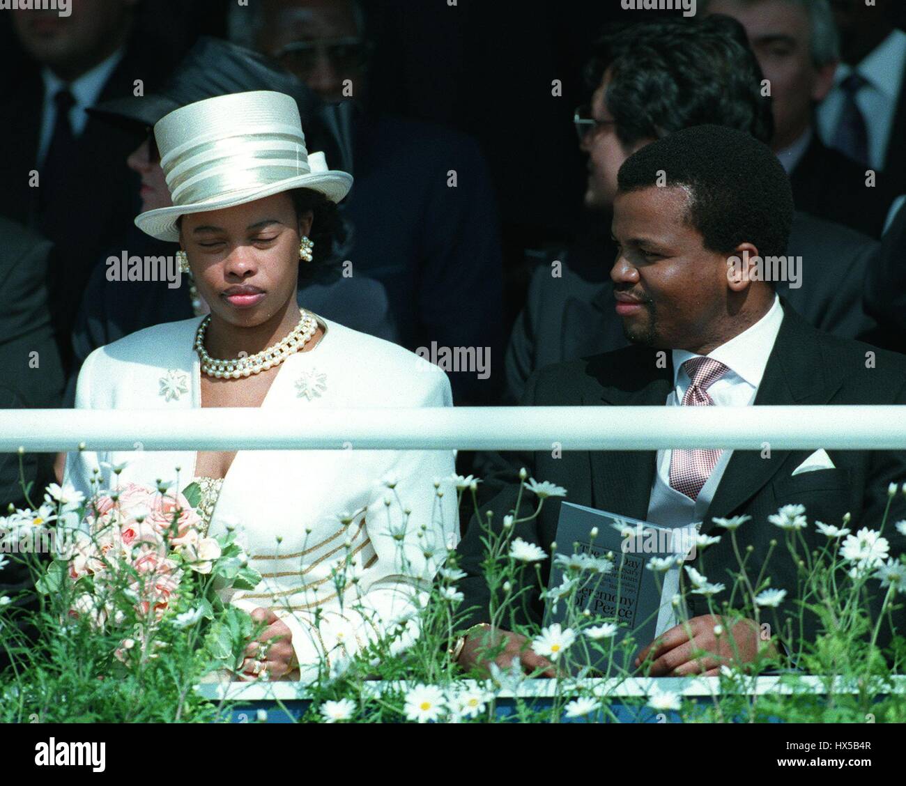 HM König MSWATI III & Frau besuchen VE Tag im HYDEPARK 10. Mai 1995
