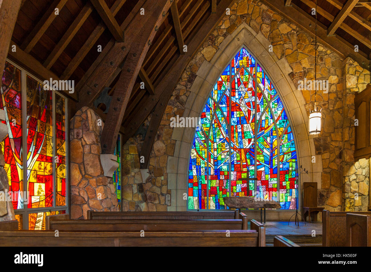 Kunstwerk Glasfenster In Ida Cason Callaway Memorial Chapel In