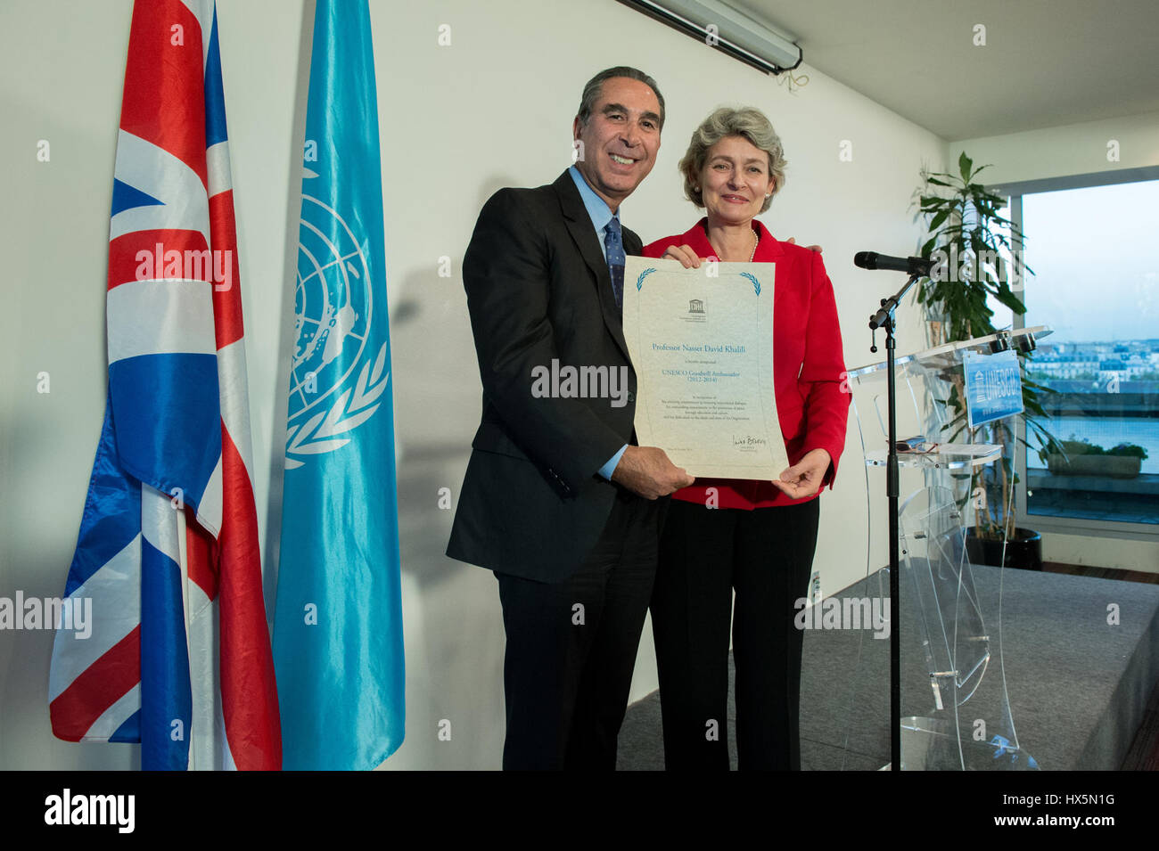 Professor Khalili Goodwill-Botschafter Stockfoto