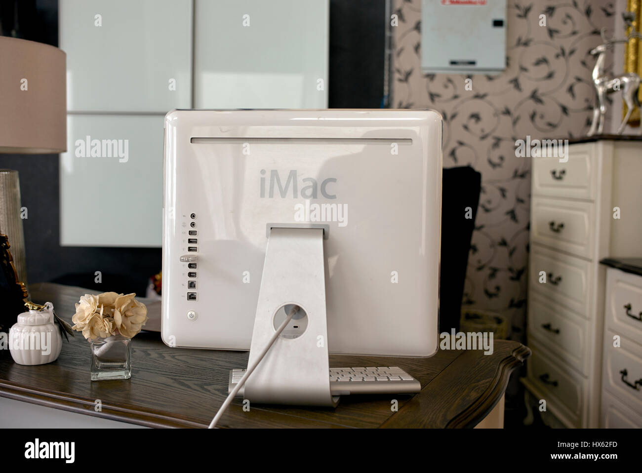 Apple iMac Vintage-Computer. 2006-2007 17' Stockfoto