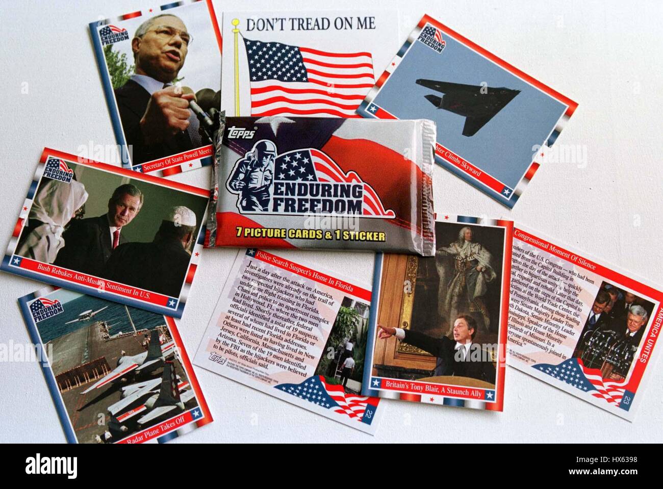 ENDURING FREEDOM Sammelkarten Sammelkarten 11. Februar 2002 Sammelkarten USA Stockfoto