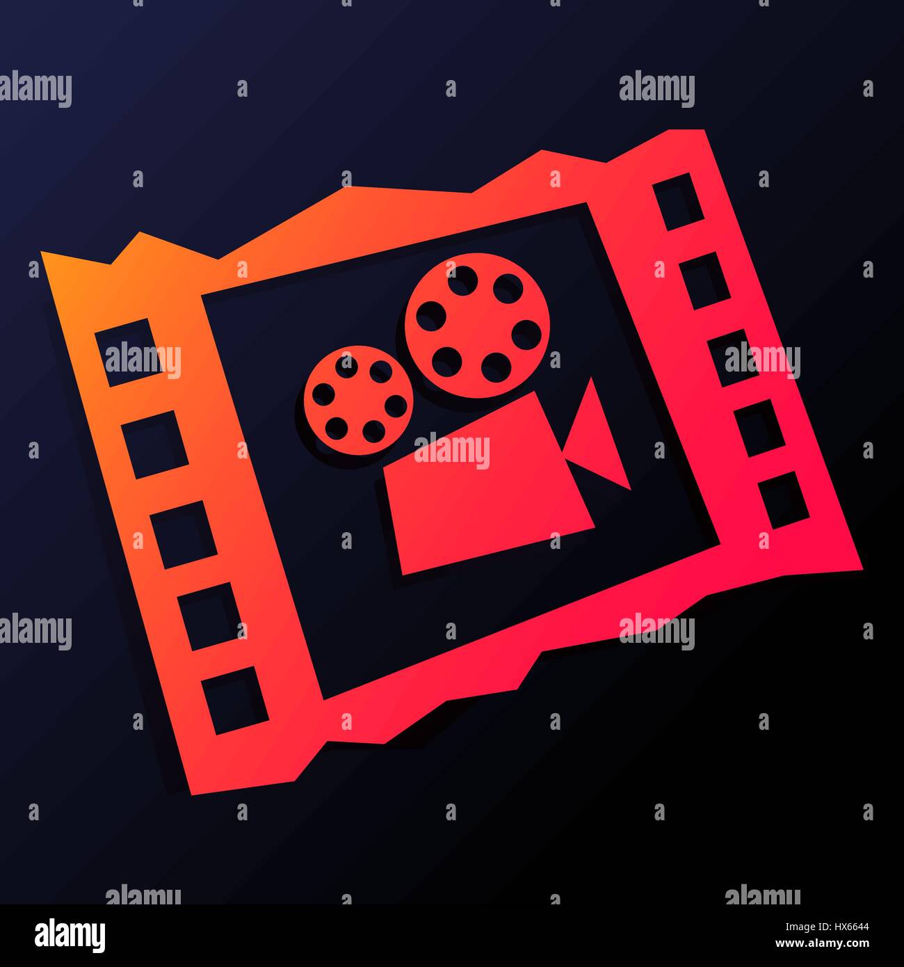 Kino rote Symbol Stock Vektor