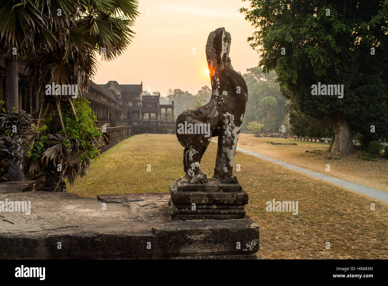 Innenraum des Angkor Wat Tempel, Angkor, Kambodscha, Asien Stockfoto