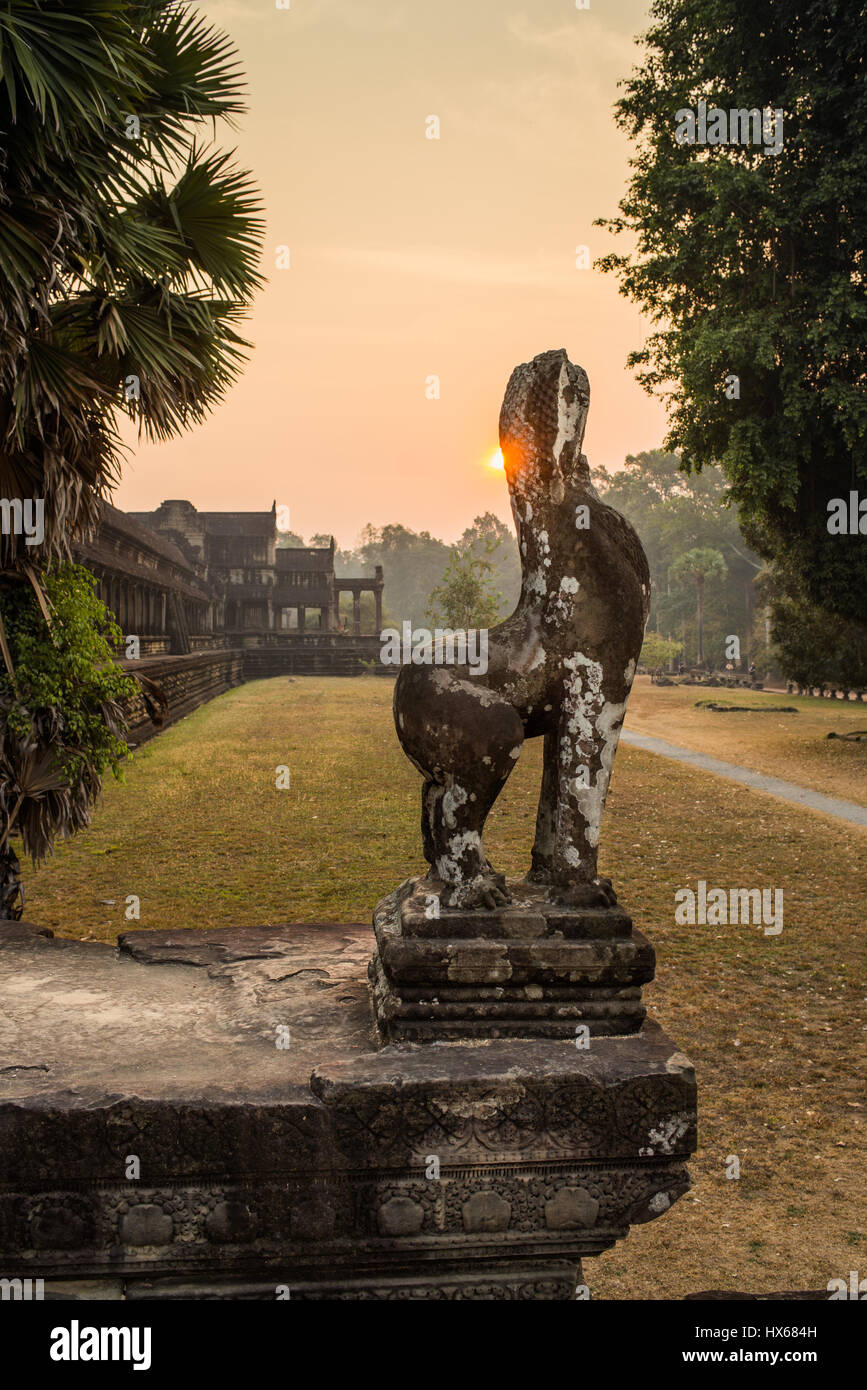 Innenraum des Angkor Wat Tempel, Angkor, Kambodscha, Asien Stockfoto