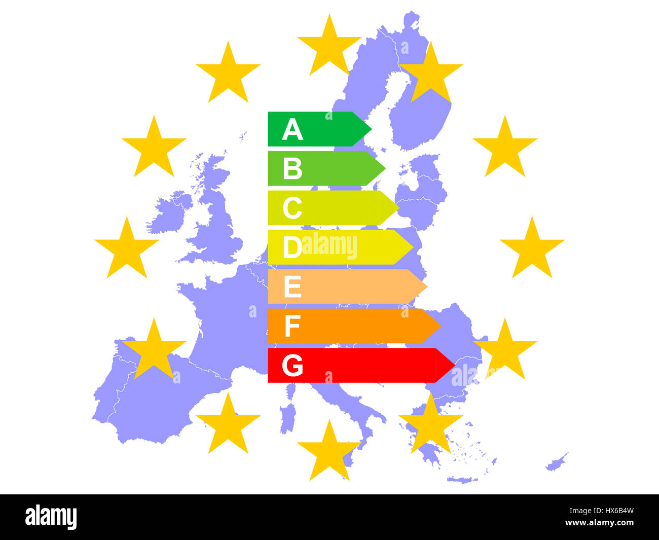 Europa spart Energie Stockfoto