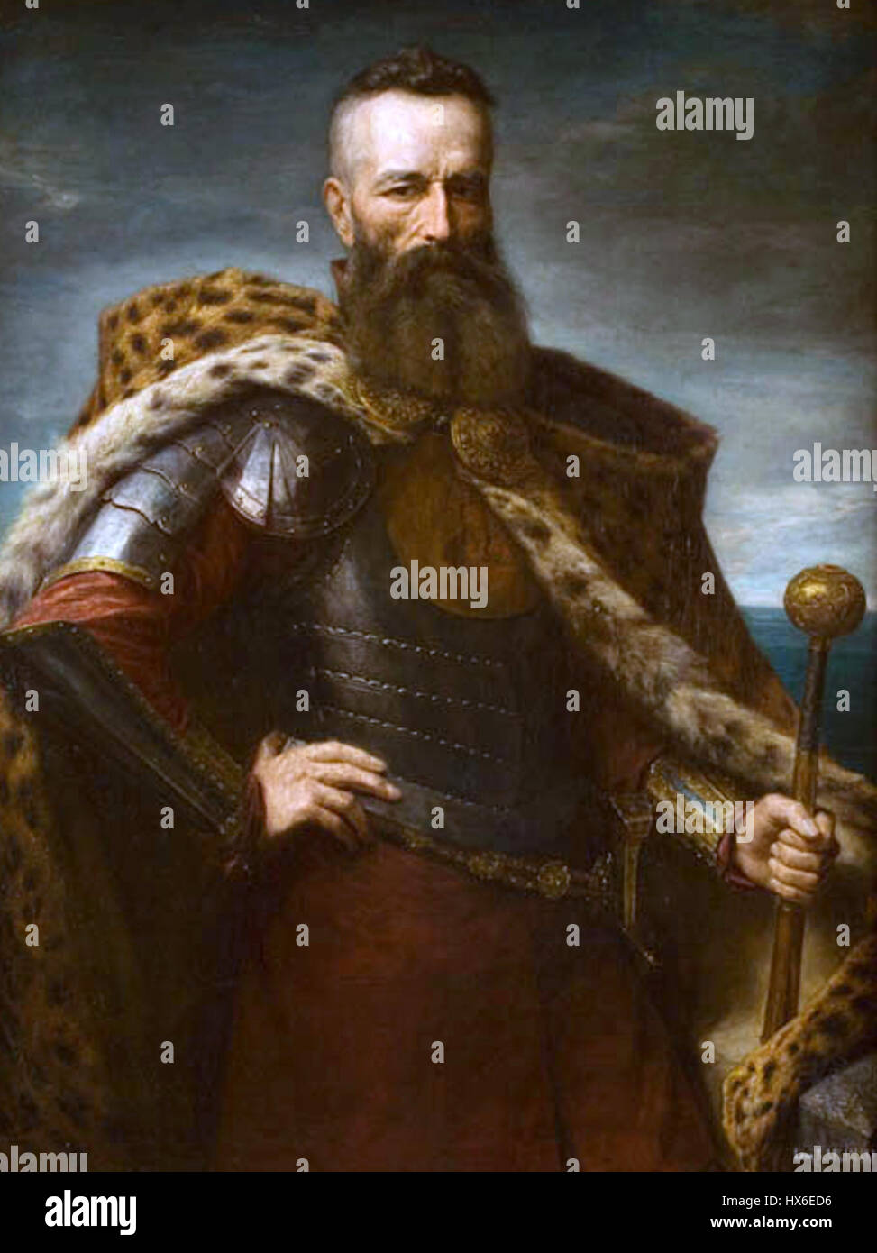 Stefan Czarniecki war ein prominenter polnischer Militärführer und Held des 17. Jahrhunderts. Er ist bekannt für seine Rolle in den Kriegen gegen das Osmanische Reich und Schweden und festigte seinen Status als einer der berühmtesten Generäle Polens. Stockfoto