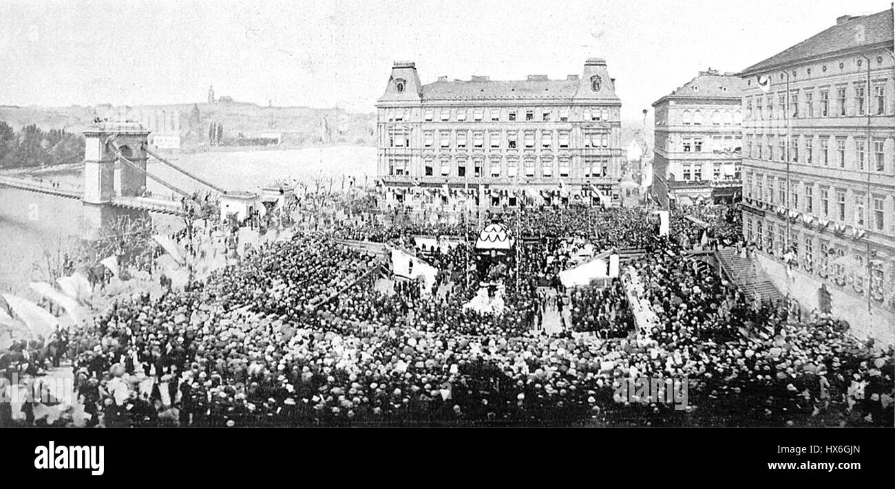 "Zakladni kamen Narodniho divadla" ist die Grundsteinlegung des Nationaltheaters in Prag. Das Kunstwerk erinnert an die historische Bedeutung dieses Ereignisses in der tschechischen Kultur- und Theatergeschichte. Stockfoto