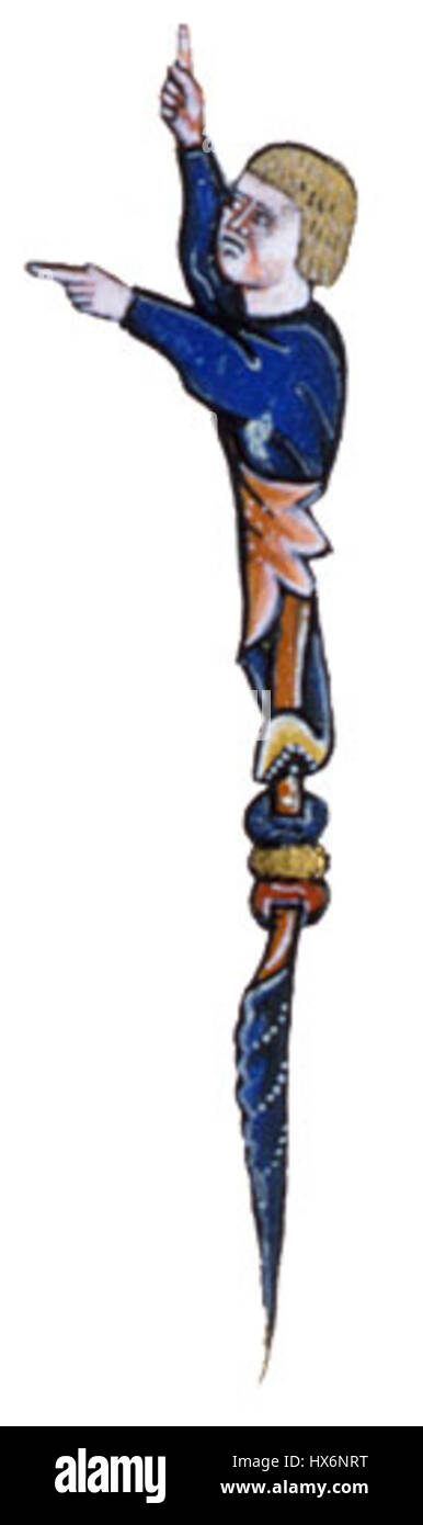 Der Parma Psalter ist eine bedeutende mittelalterliche Handschrift, die für ihre komplizierten Illustrationen und liturgischen Inhalte bekannt ist. Die Rolle des Chormeisters, die oft darin dargestellt wird, bezieht sich auf die religiöse Figur, die für die Leitung des Chors bei Psalmrezitationen verantwortlich ist. Dieses Manuskript beleuchtet die religiösen Praktiken und künstlerischen Errungenschaften der karolingischen Renaissance des 9. Jahrhunderts. Stockfoto