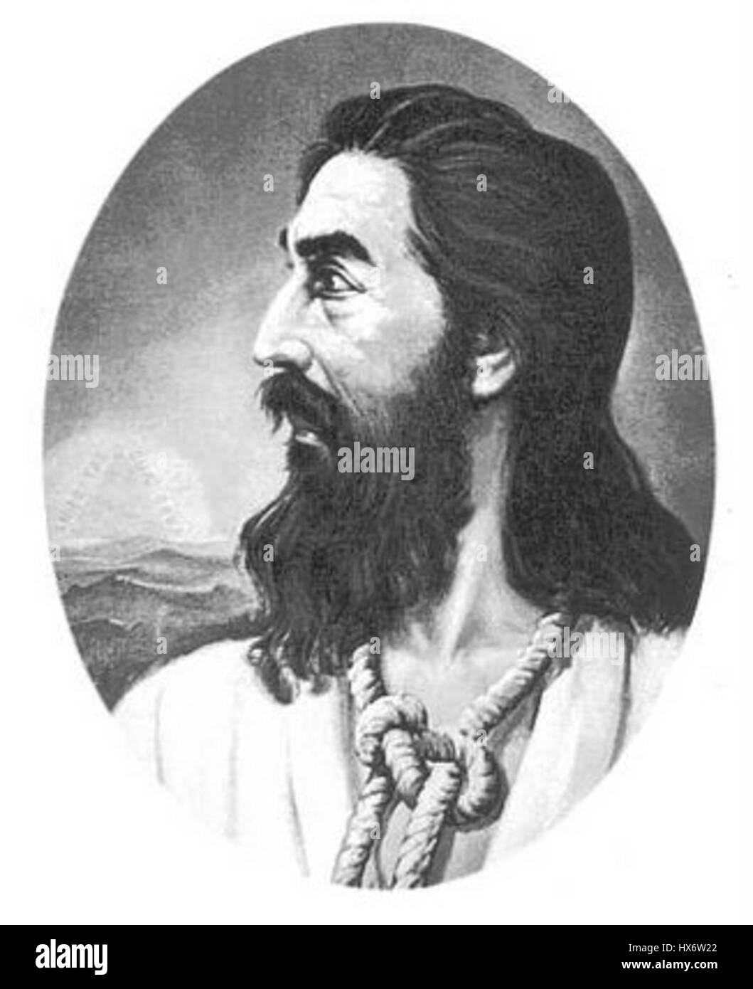 Tiradentes war ein brasilianischer Revolutionsführer, bekannt für seine Rolle in der Inconfidência Mineira, einer Bewegung für Unabhängigkeit von der portugiesischen Kolonialherrschaft. Stockfoto