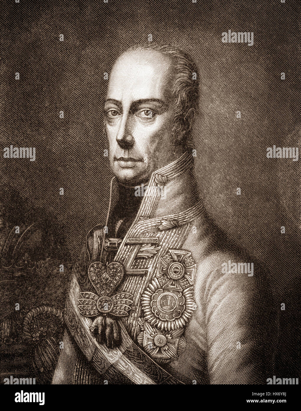 Francis II, 1768-1835, der letzte heilige römische Kaiser, als Franz i. von Österreich Franz I. Emperor Stockfoto
