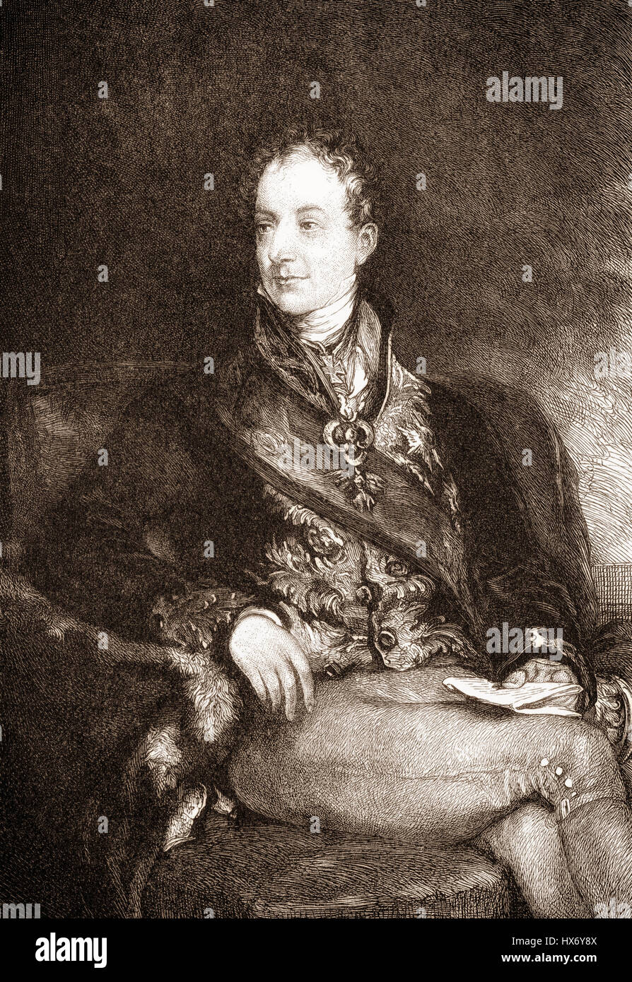 Fürst Klemens Wenzel von Metternich, 1773-1859, Graf von Königswart, Herzog von Portella, Staatsmann im kaiserlichen Österreich Stockfoto