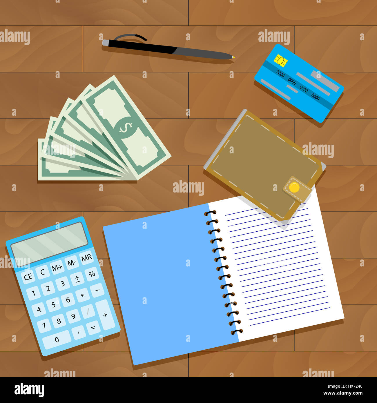 Finanzen-Plan-Konzept. Audit-Finanzen, Vektor-Illustration zu berechnen Stockfoto