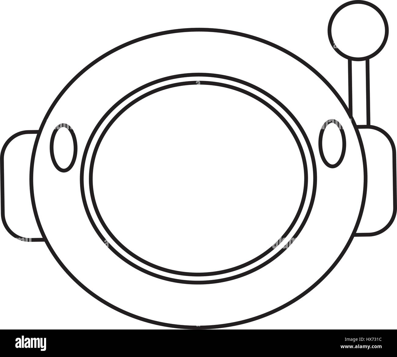 Helm Astronaut Weltraum Gliederung Stock Vektor