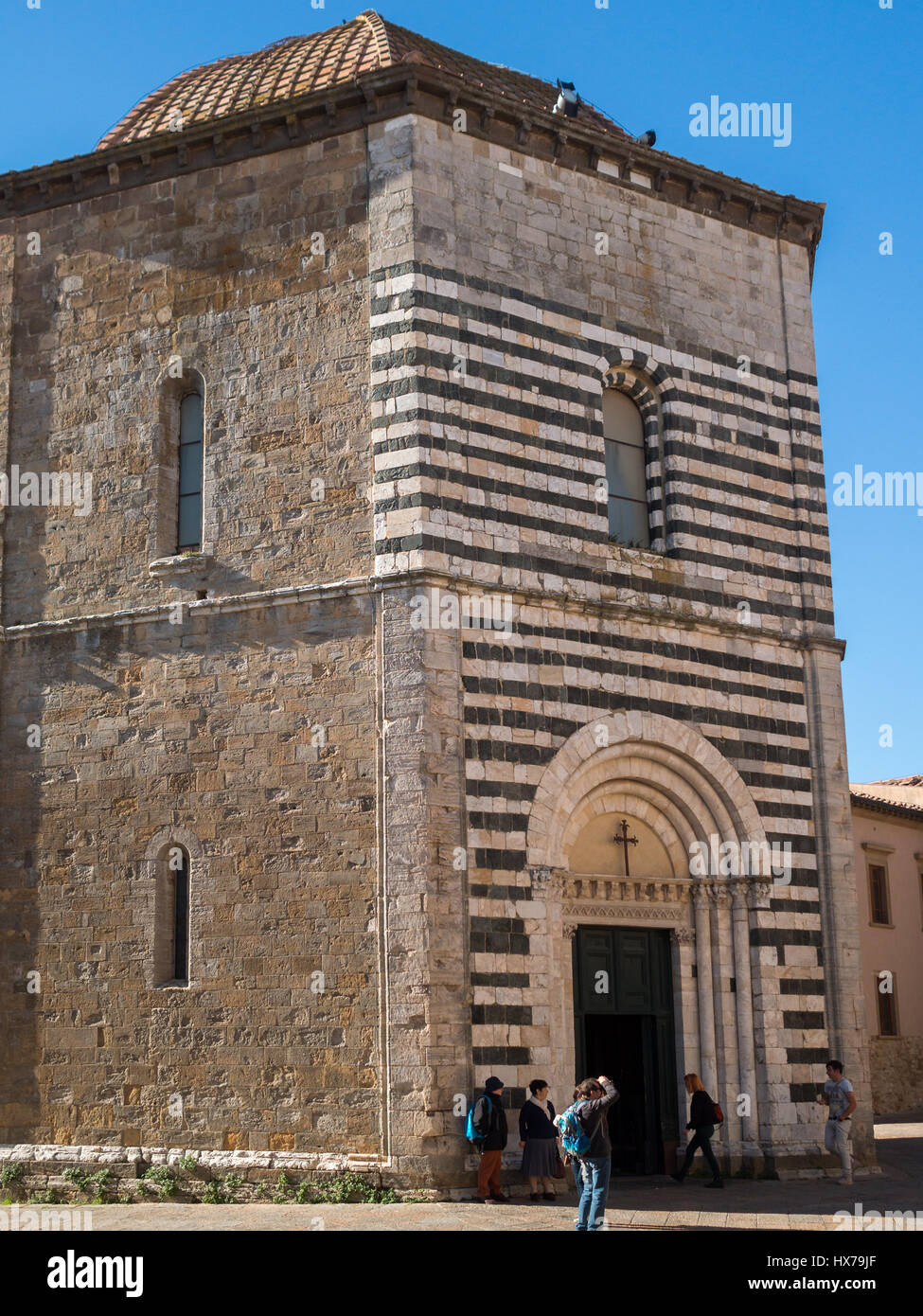 Volterra Baptisterium San Giovanni Stockfoto