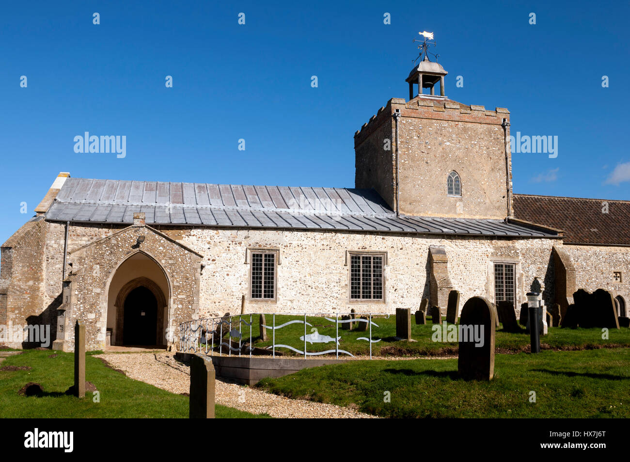 St. Clemens-Kirche, Burnham Overy, Norfolk, England, UK Stockfoto