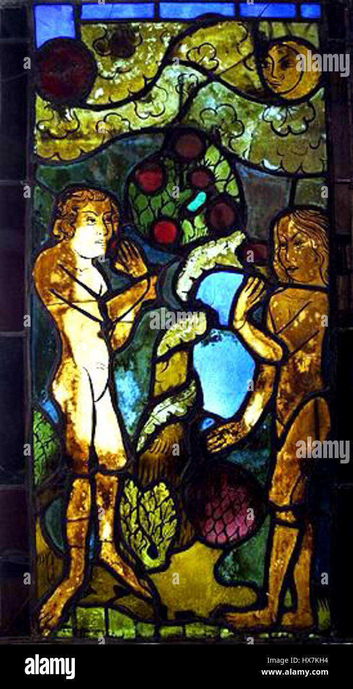 Die Herbst-Glasmalereien aus der Marienkirche, Frankfurt An Der Oder Stockfoto