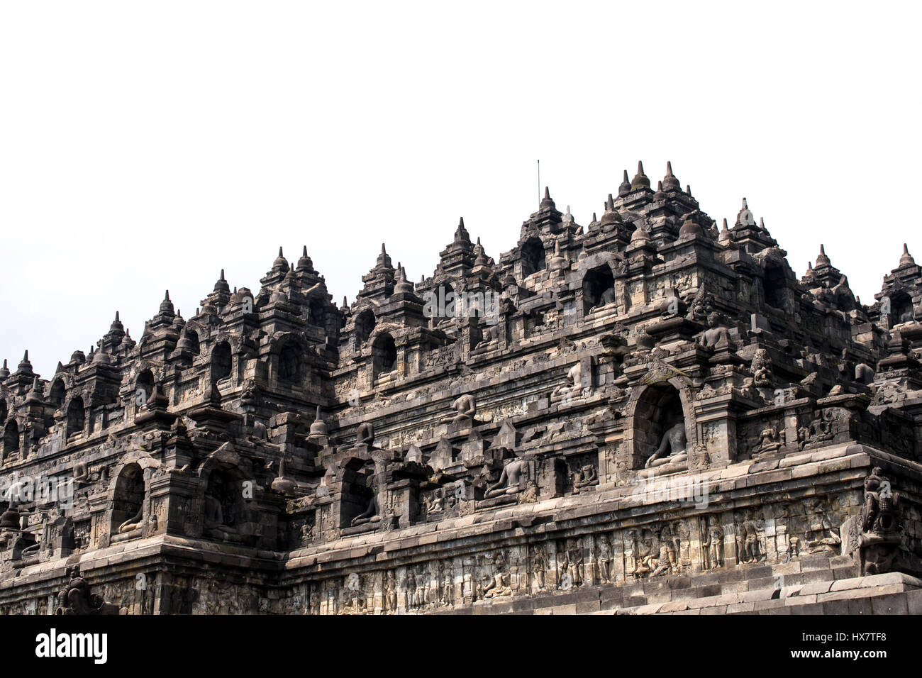 Borobudur Tempel, Candi Borobudur, Yogyakarta, Indonesien Stockfoto