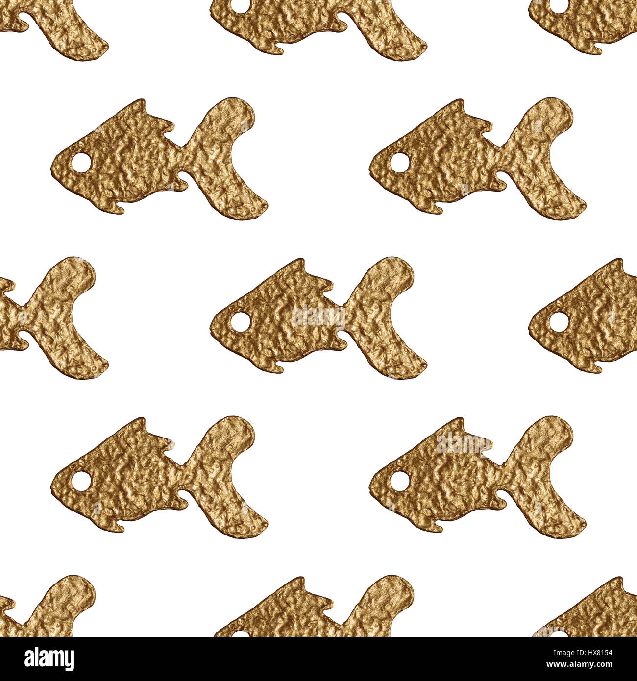 Goldfische Musterdesign. Handgemalte Meer Hintergrund. Abstrakte marine Textur. Stockfoto