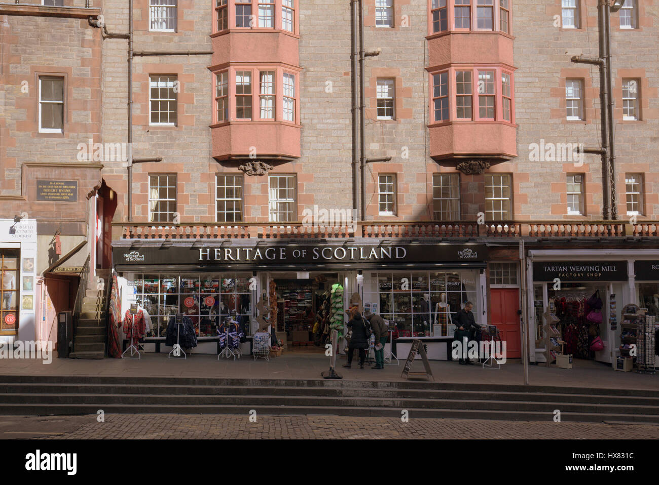 Erbe von Schottland Shop Royal Mile Edinburgh Stockfoto