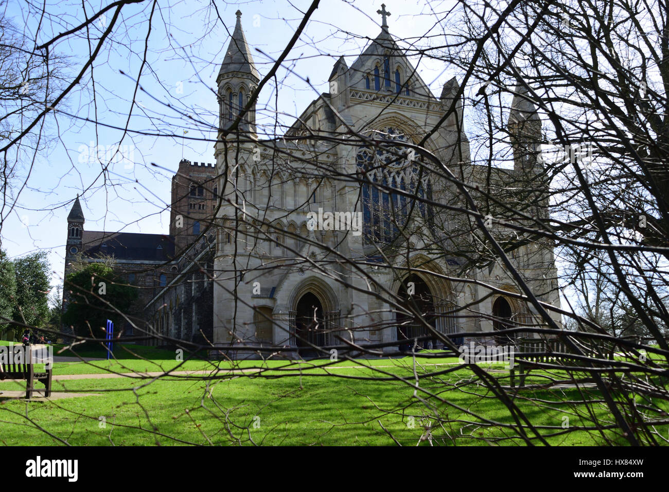 St Albans Kathedrale Stockfoto