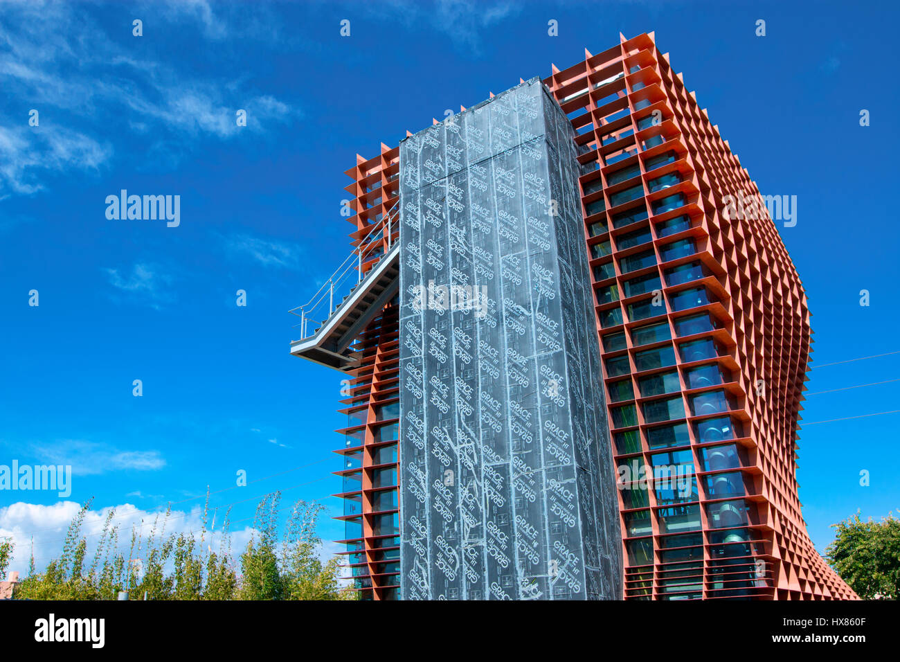Gebäude von Owen Moss im Bereich Hayden-Darm-Trakt Stockfoto
