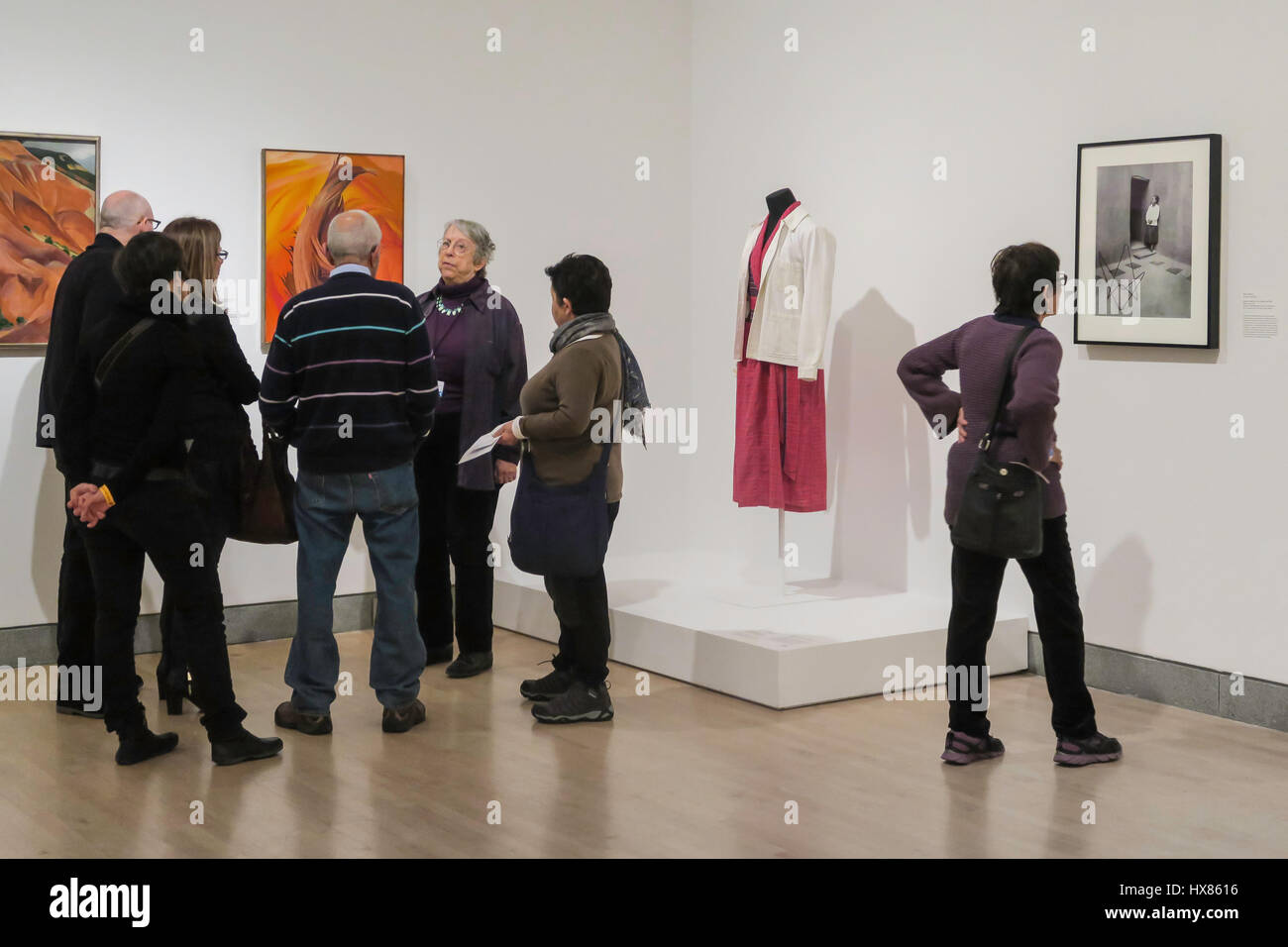 "Georgia O'Keeffe: Living Modern" Ausstellung im Brooklyn Museum, New York City, USA Stockfoto